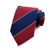 Krawat w ciemnoczerwone i ciemnoniebieskie paski