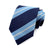 Granatowy krawat w błękitne i białe paski