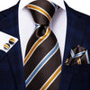Brązowy Żółty I Niebieski Krawat