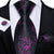 Czarno-fioletowy krawat we wzór paisley