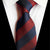 Granatowy krawat w czerwone paski