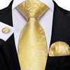 Żółty krawat z kaszmiru