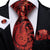 Czerwono-czarny kaszmirowy krawat