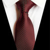 Krawat w czerwono-białe kropki
