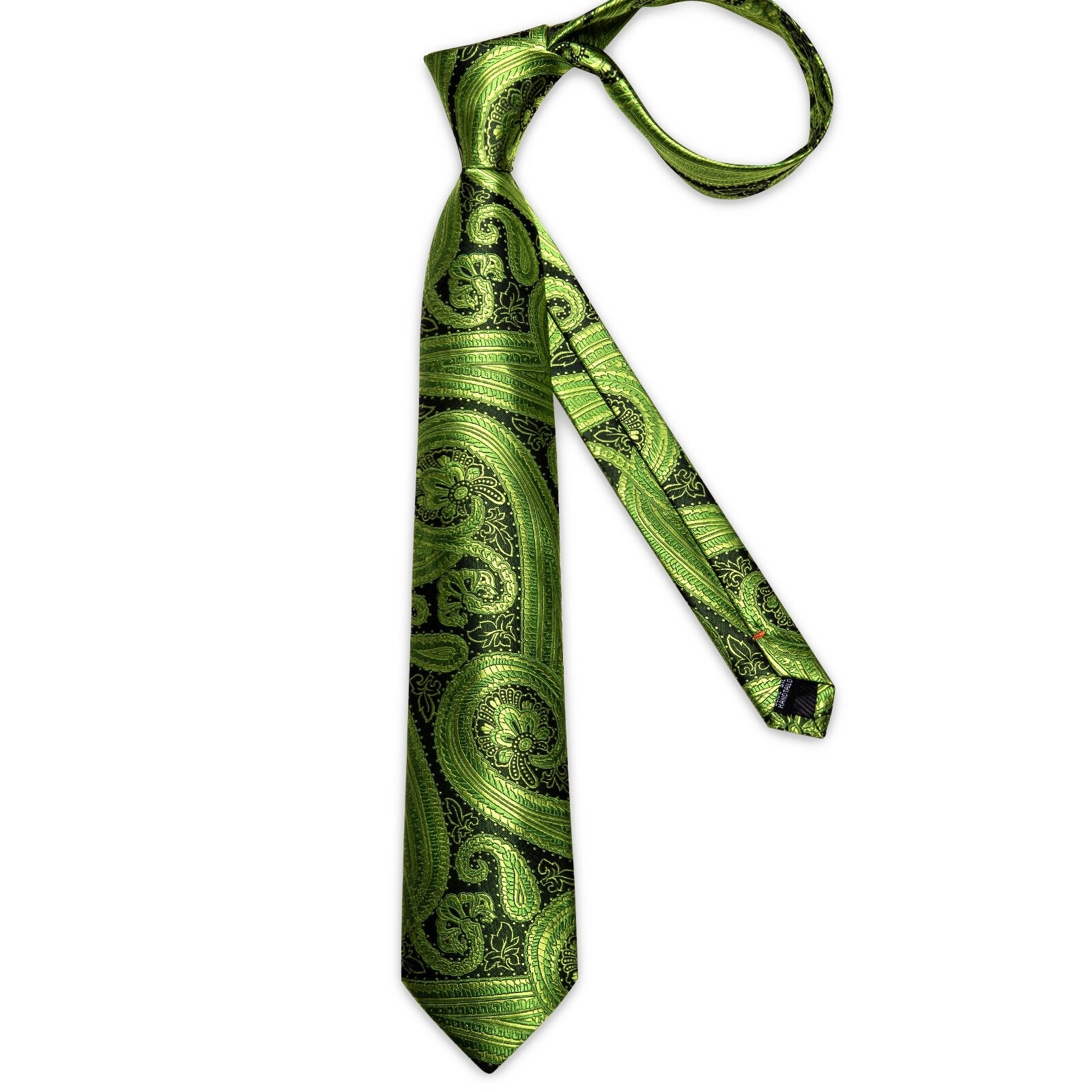 Oliwkowo-czarny kaszmirowy krawat