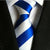 Krawat w niebiesko-białe paski
