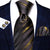Krawat w czarno-żółte paski