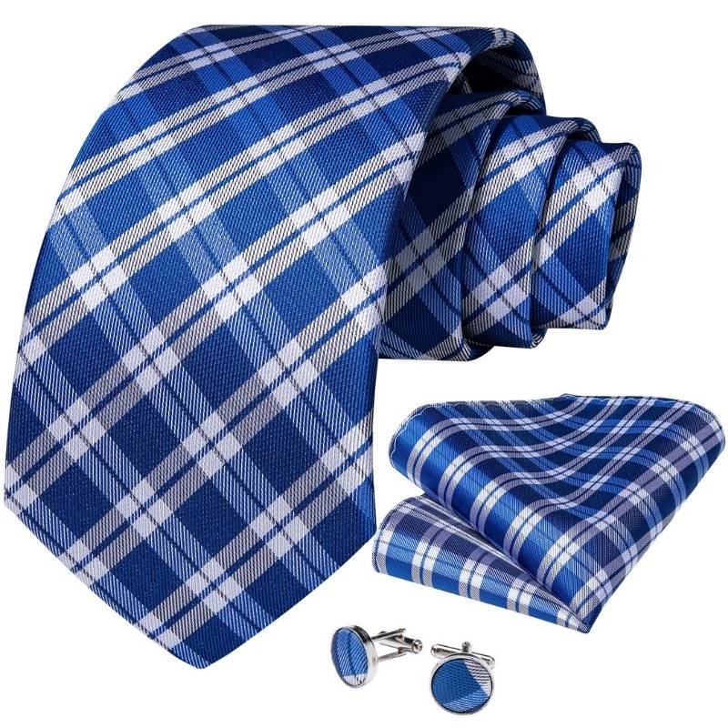 Niebieski szkocki krawat