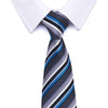 Męski niebieski i szary krawat