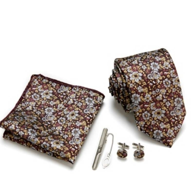 Męski krawat w kwiaty