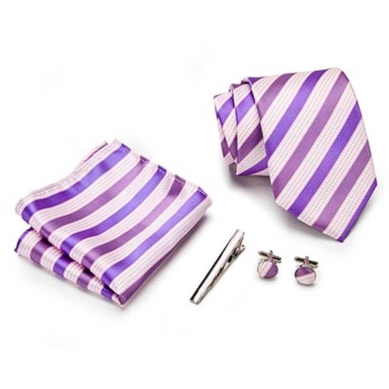 Krawat w kolorze fioletowo-różowym