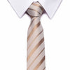 Beżowy krawat w paski