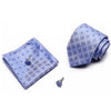 Błękitny krawat w kratę