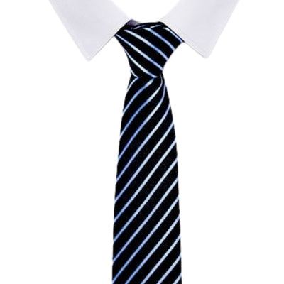 Niebieski czarny krawat