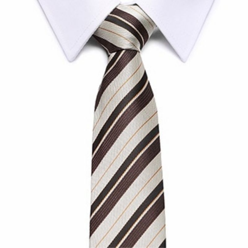 Brązowy I Beżowy Krawat