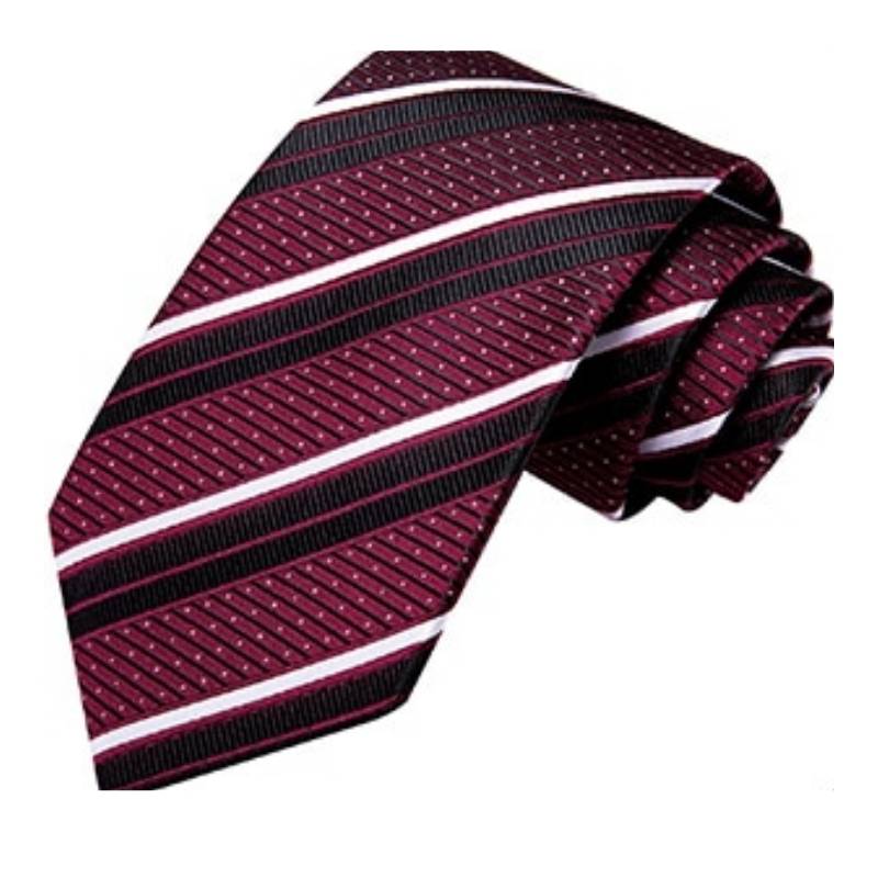 Burgundowy Czerwony I Czarny Krawat