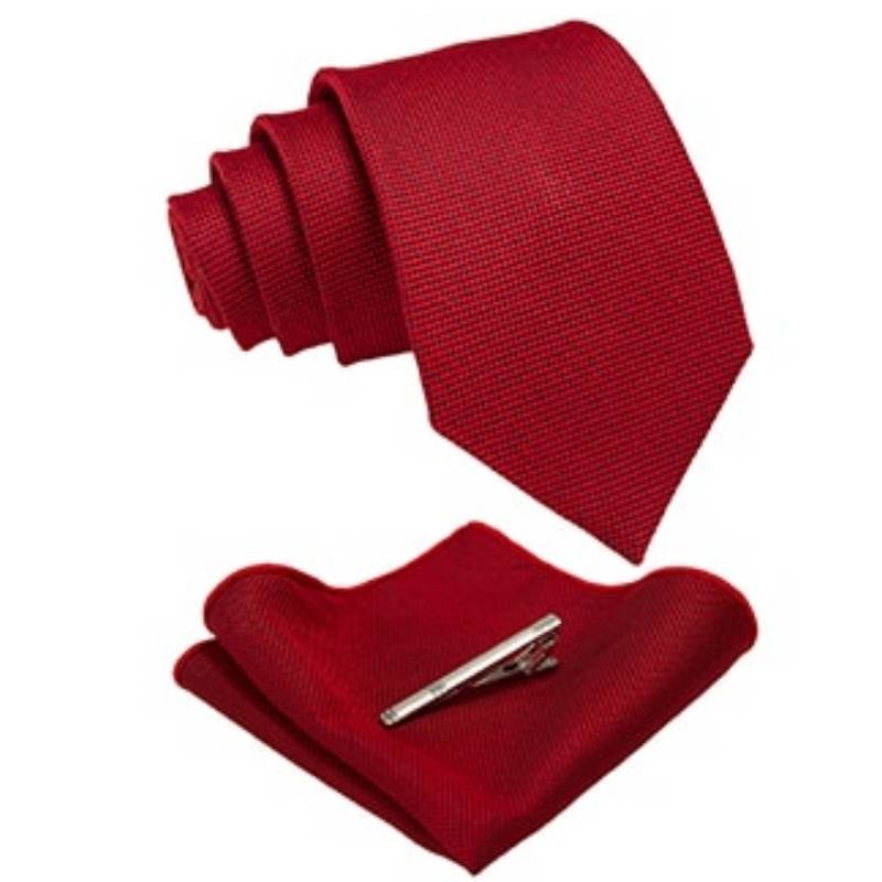 Czerwony Wełniany Krawat