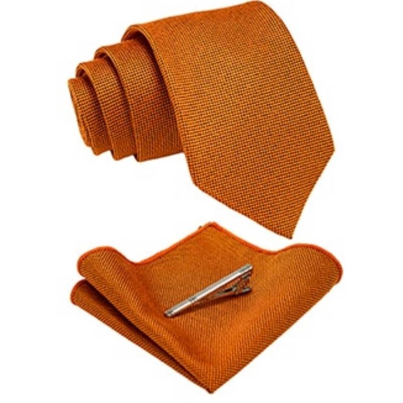 Pomarańczowy Wełniany Krawat