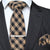 Czarno-brązowy krawat w kratkę