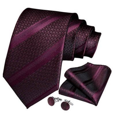 Jedwabny krawat w kolorze bordowym