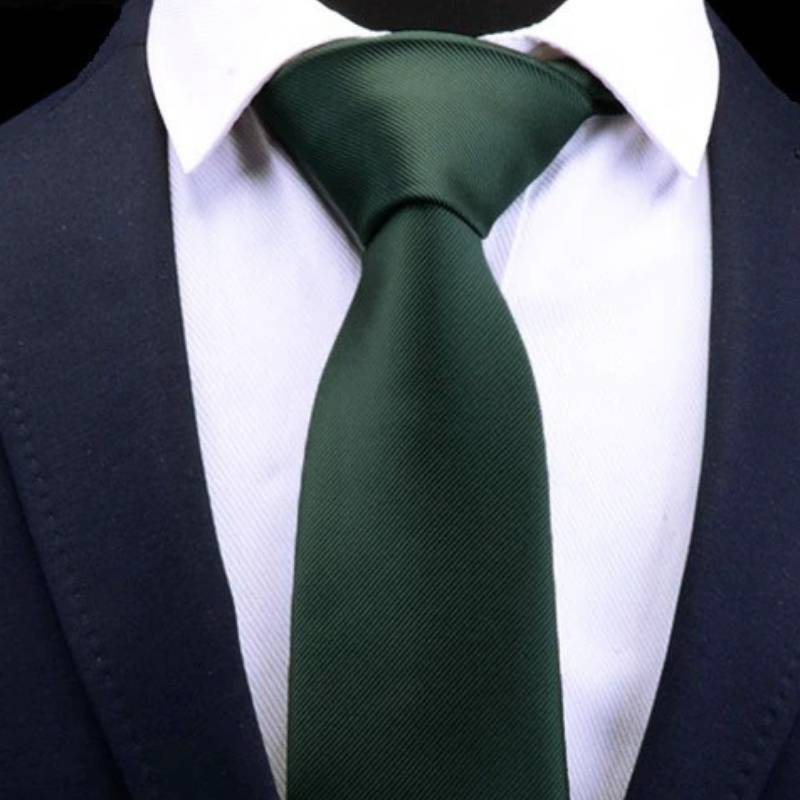 Zielony Jedwabny Krawat