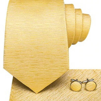 żółty Krawat I Poszetka