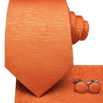 Pomarańczowy Krawat I Poszetka