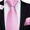 Różowy krawat z kieszonką