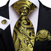 Złoto-żółty i czarny kaszmirowy krawat