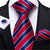 Krawat w czerwono-niebieskie paski